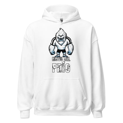 Hoodie blanco Burgos fútbol Yeti Hijos del Frío front