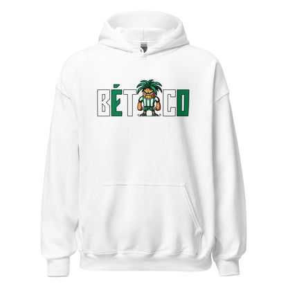 Hoodie Betis blanco equipo fútbol Bético front