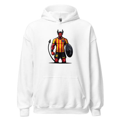 Hoodie Sant Andreu blanco equipo fútbol imagen Diable front