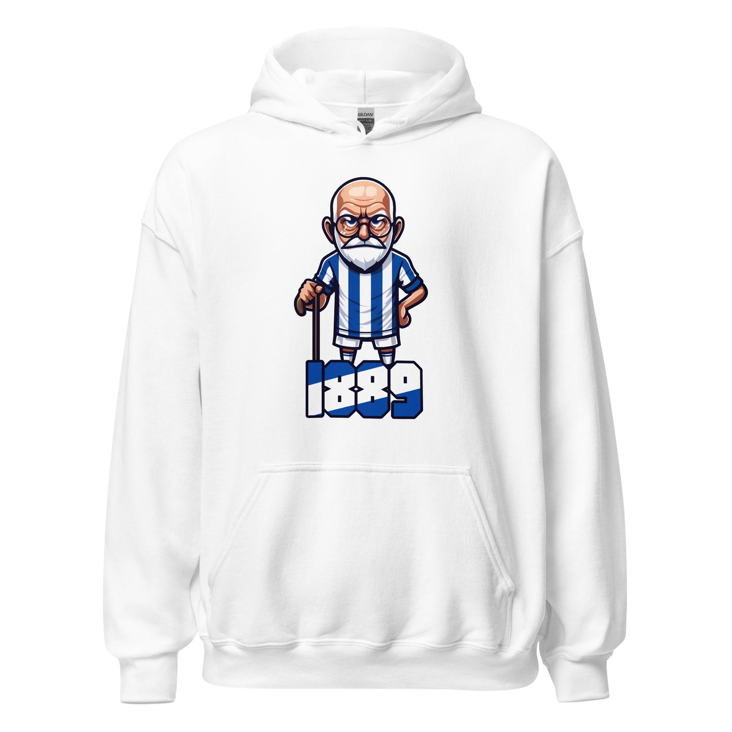 Hoodie Recreativo Huelva blanco equipo fútbol imagen Anciano front