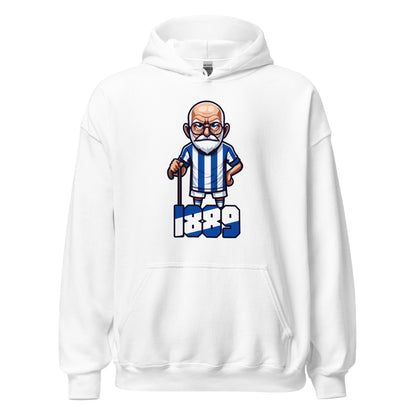 Hoodie Recreativo Huelva blanco equipo fútbol imagen Anciano front