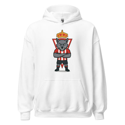 Hoofdie Sporting Gijón blanco equipo fútbol imagen Lobo front