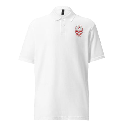 Polo blanco Rayo Vallecano equipo fútbol calavera front