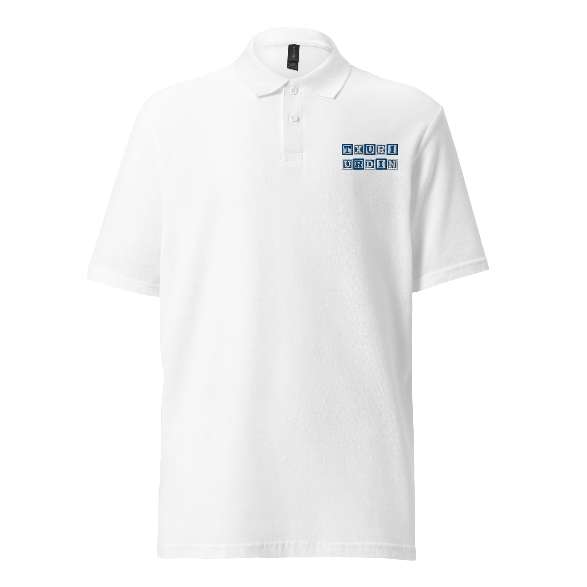 Polo blanco Real Sociedad equipo fútbol Txuri Urdin front