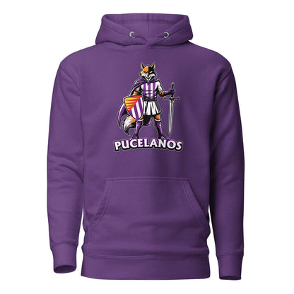 Sudadera capucha Valladolid  Premium lila equipo fútbol Pucelanos front